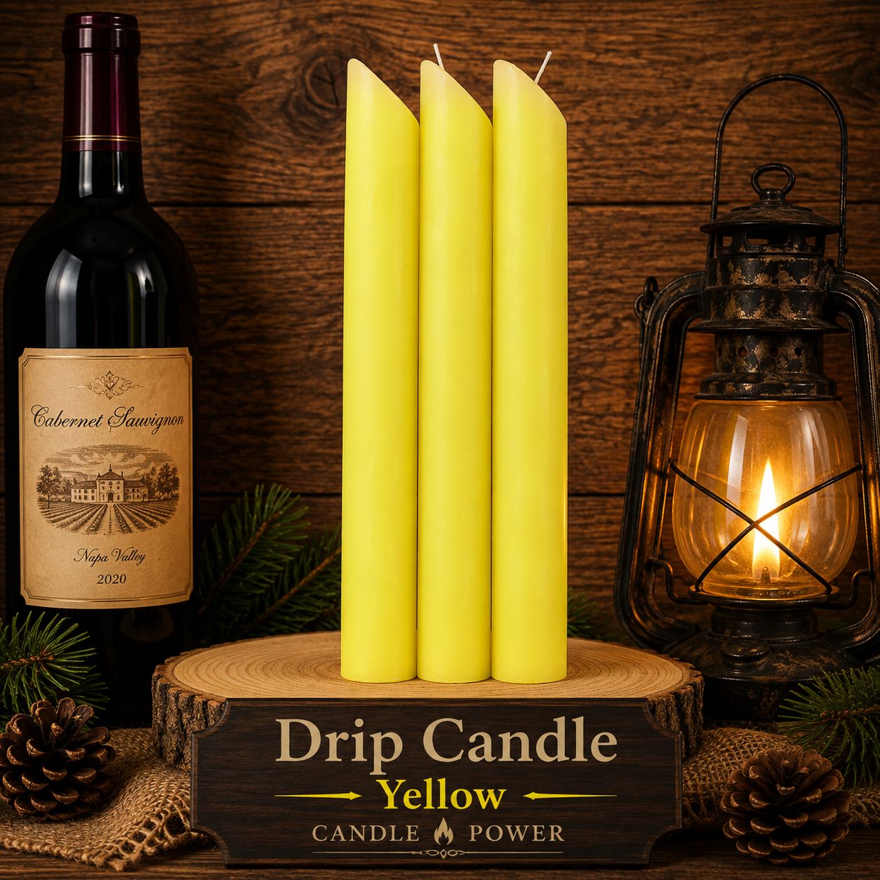 Drip Candle Yellow