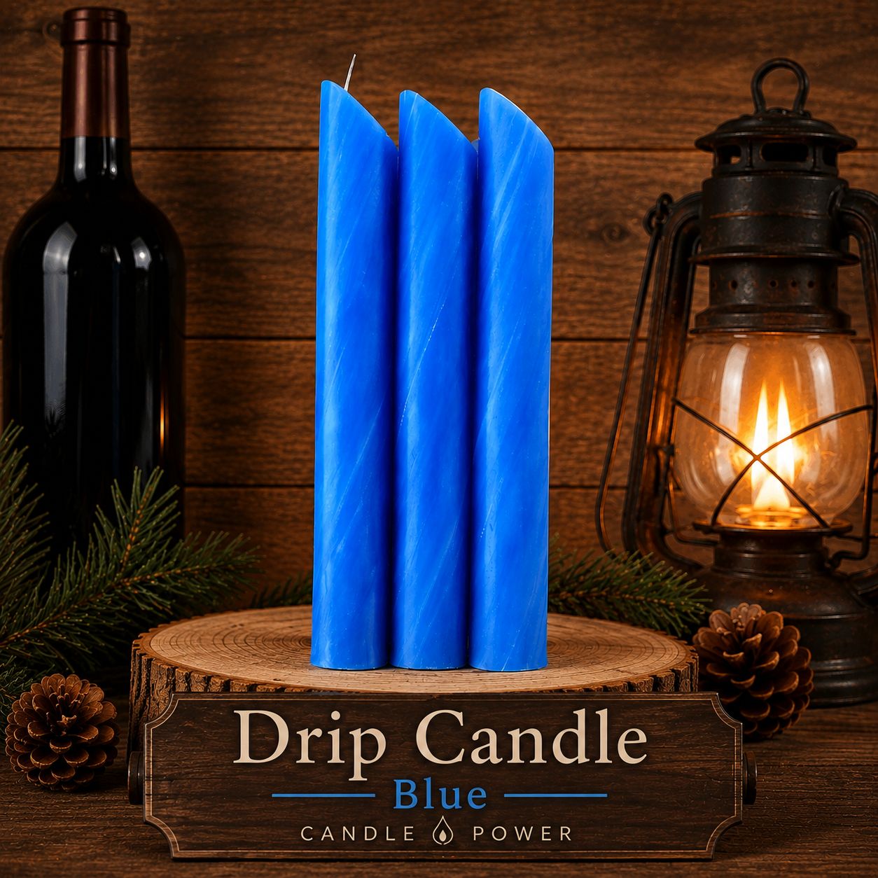 Drip Candle Blue