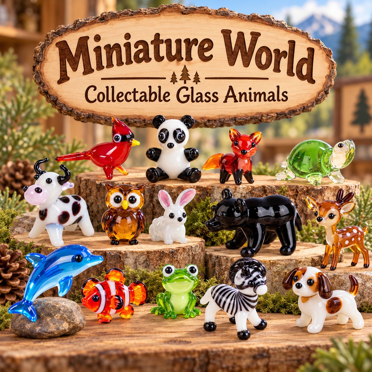 Miniature World Collectable Glass Animals