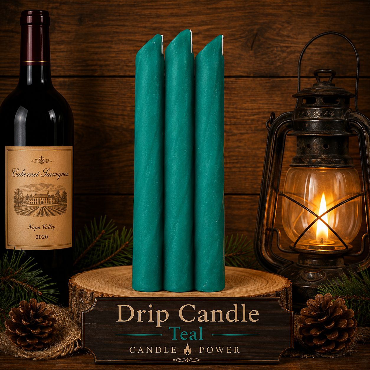 Drip Candle Teal