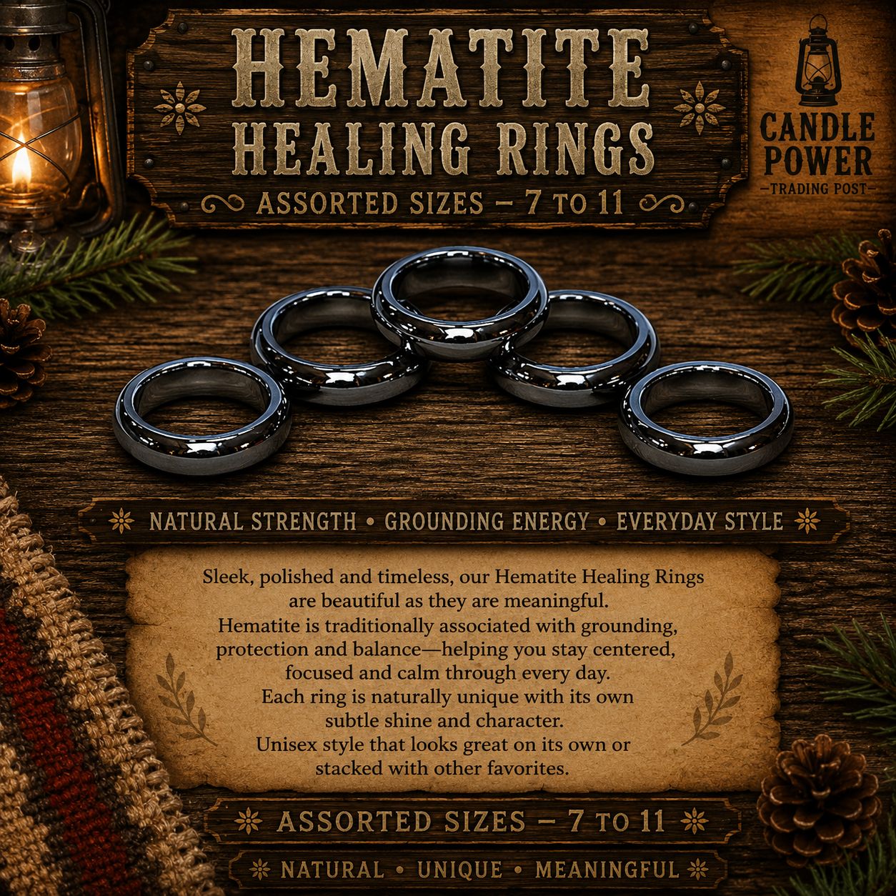 Hematite Healing Ring