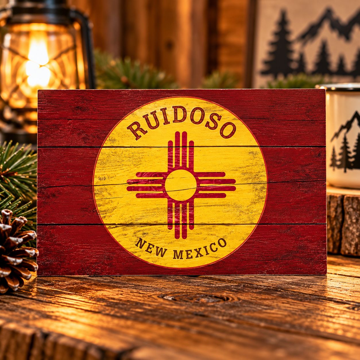 PC New Mexico State Flag Rustic