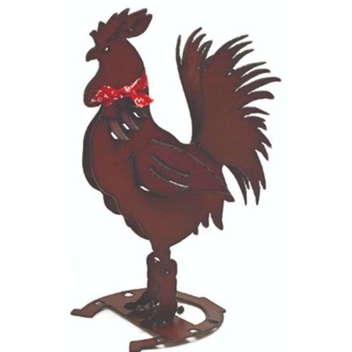 Metal Art Décor, Name: Cowboy Rooster, Size: Medium