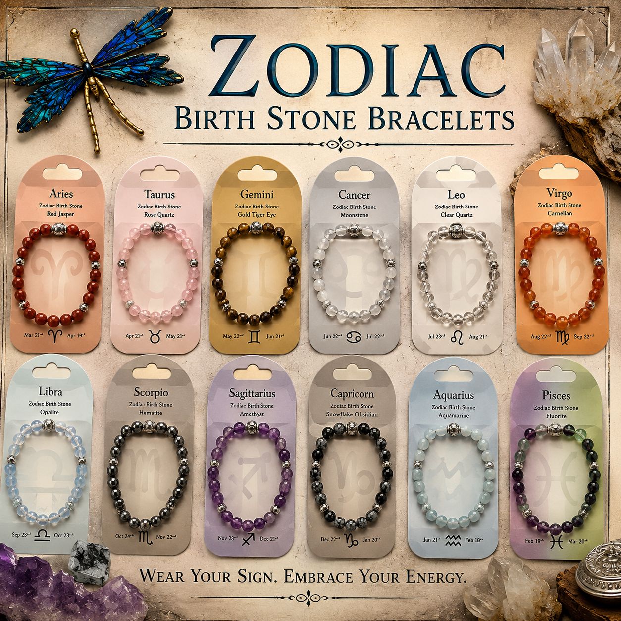 Zodiac Birthstone Bracelets