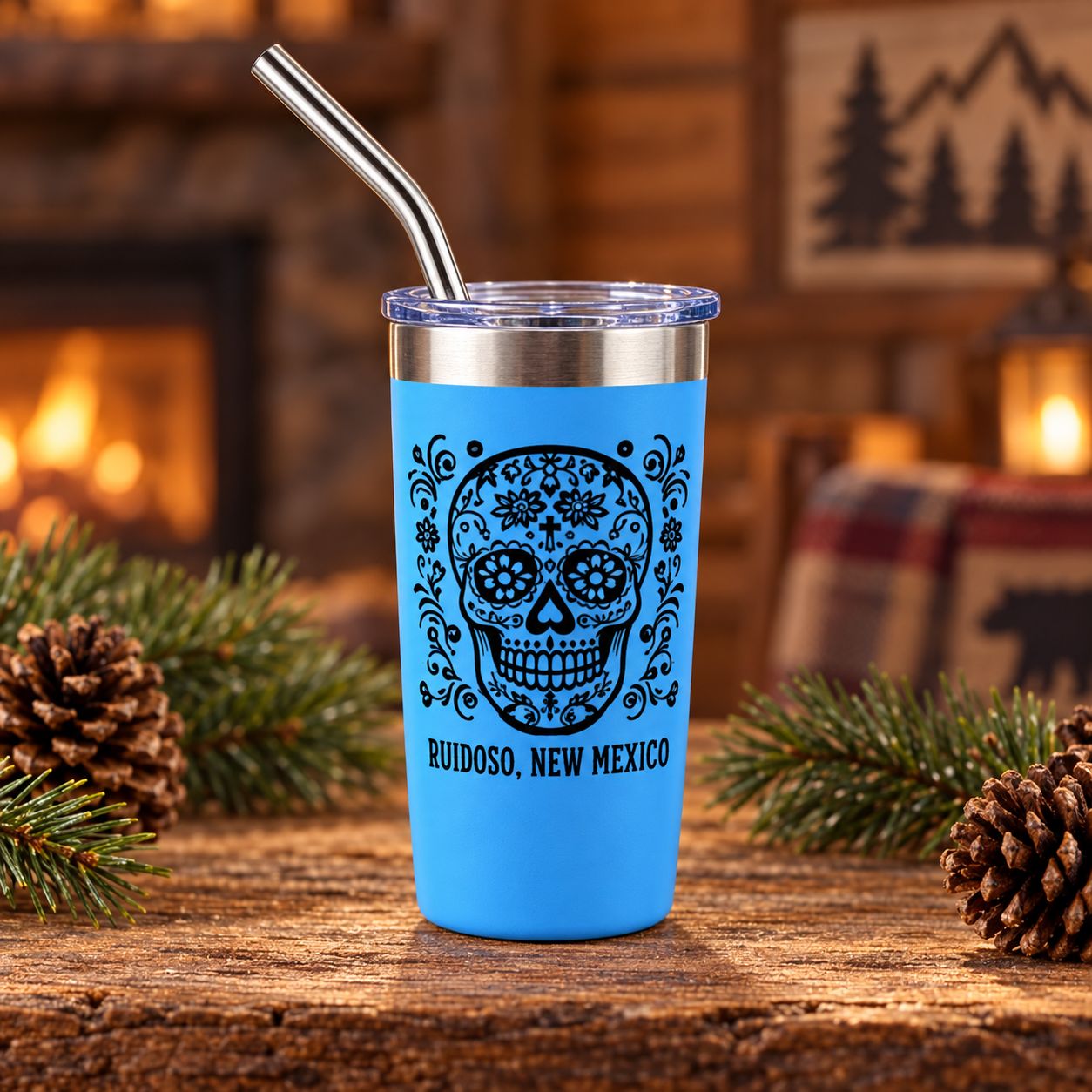 Shooter Sugar Skull, Color: Blue