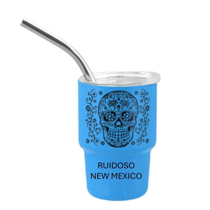 Tumbler Sugar Skull, Color: Blue