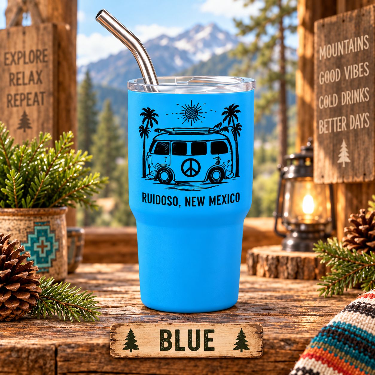 Tumbler Surfs Bus, Color: Blue