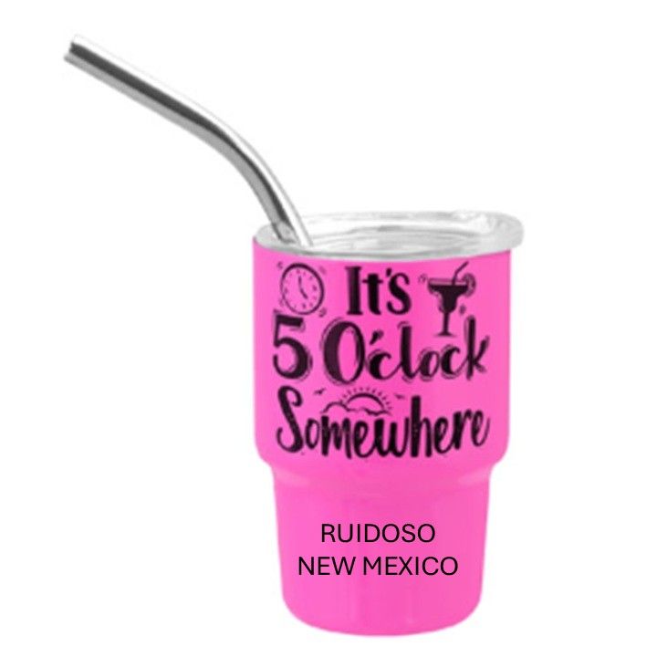 Tumbler It's 5 o'clock Somewhere, Color: Pink