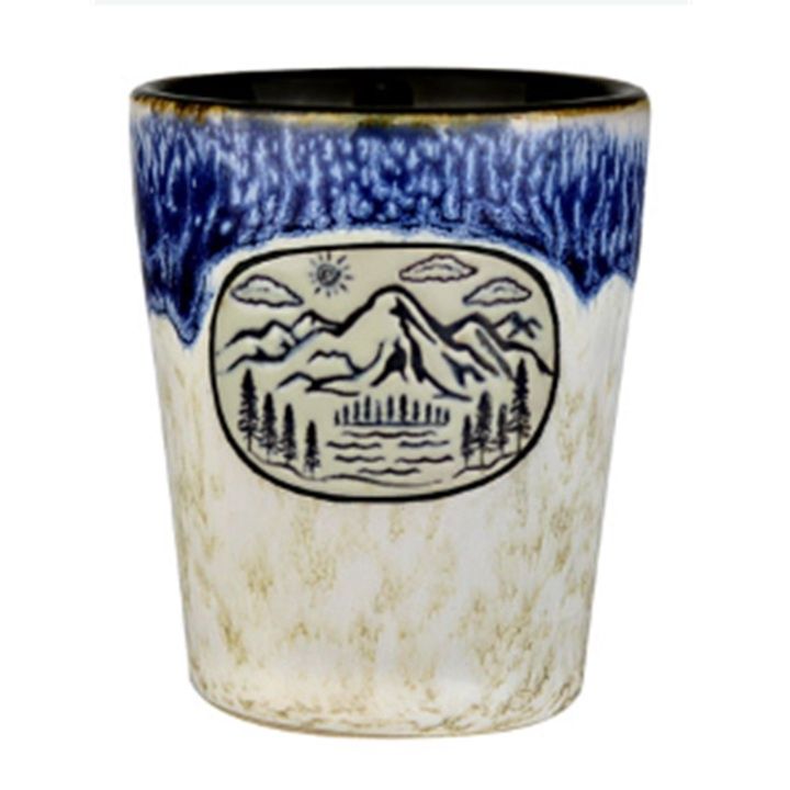 Shot Glass Mountain Ceramic, Color: Blue