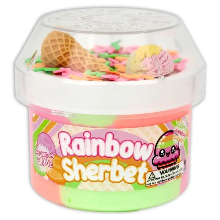 Rainbow Sherbet - Ice-Cream Textured Slime