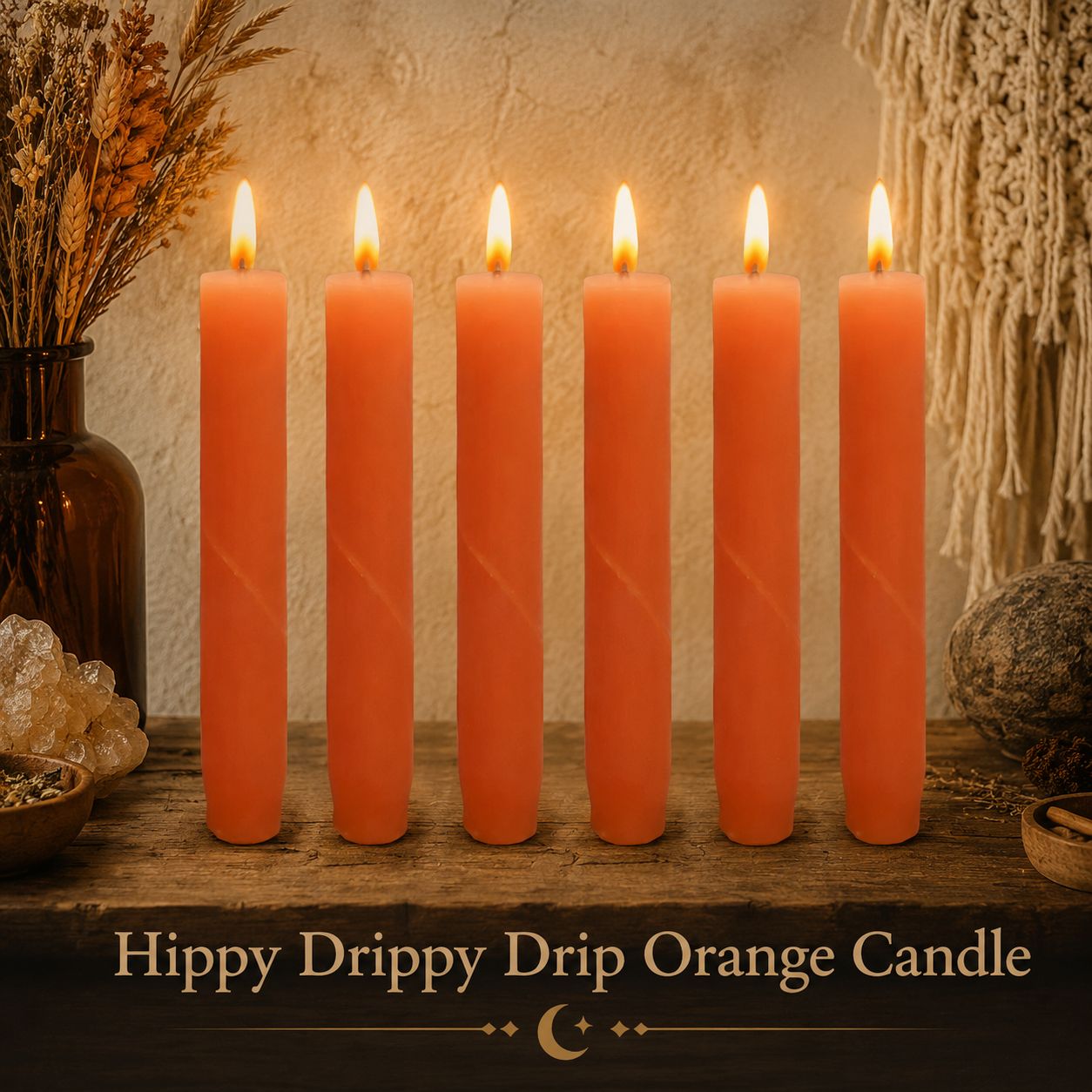 Hippy Drippy Drip Orange Candle