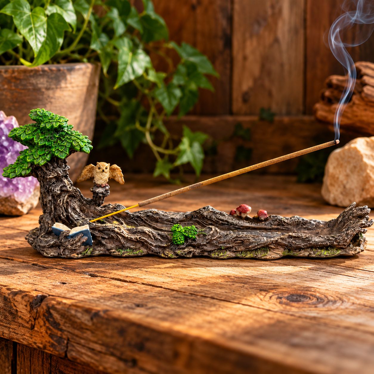 Green Man Incense Holder