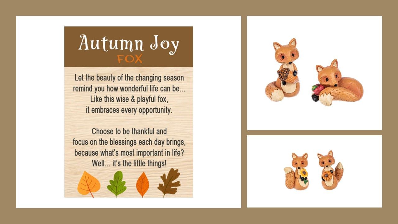 Basket Charms Seasonal, Name: Automn Joy Fox