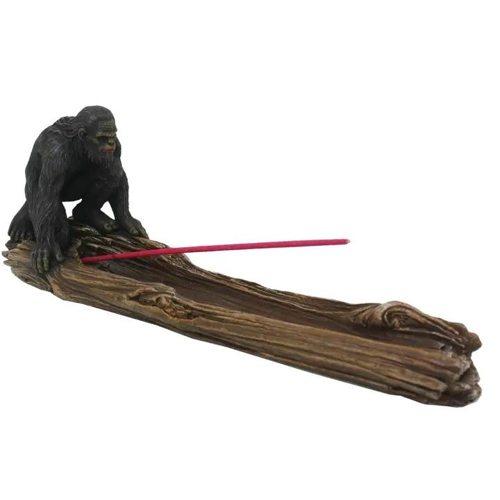 Bigfoot on a Log Incense Burner