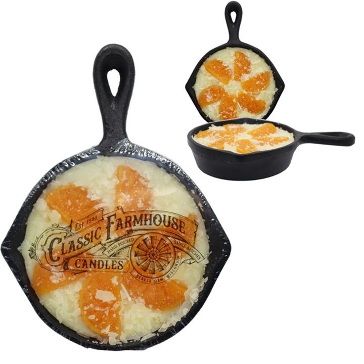 Orange Upside Down Cake 8 oz Cast Iron Pan Candle