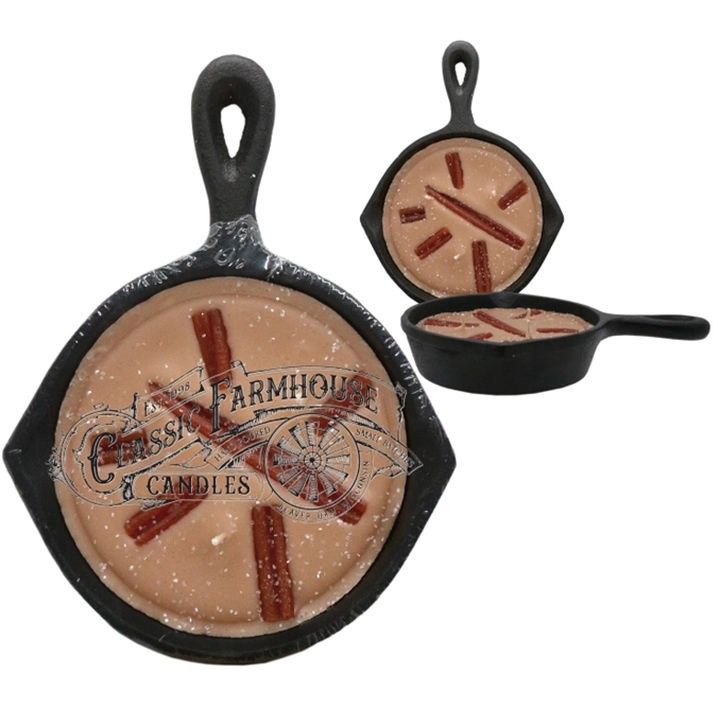 Cinnamon Clove 8 oz Cast Iron Pan Candle