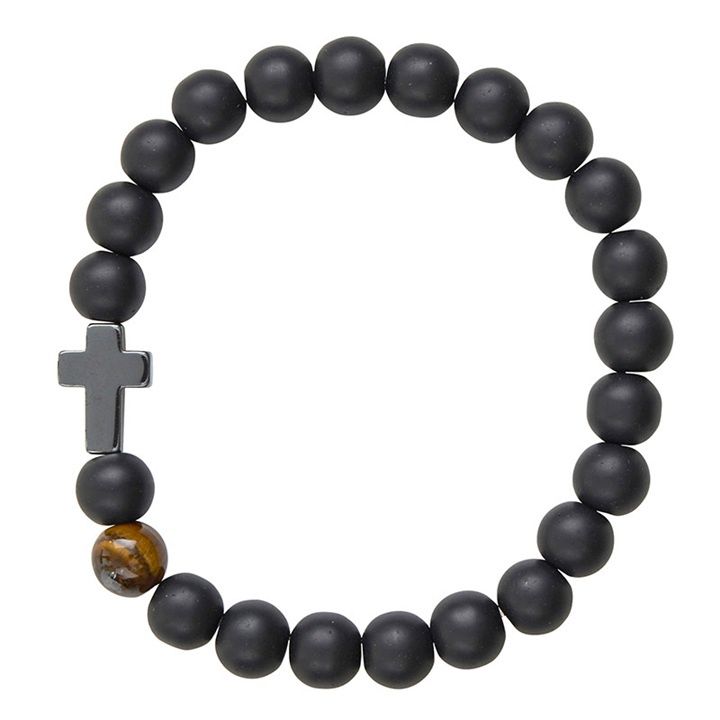 Mens Hematite Cross