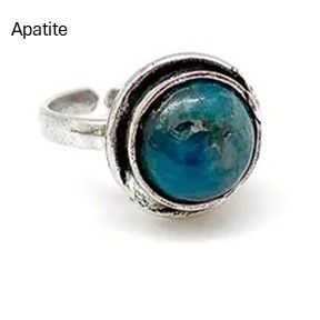 Kashi Semiprecious Small Stone Ring z, Stone: Apatite