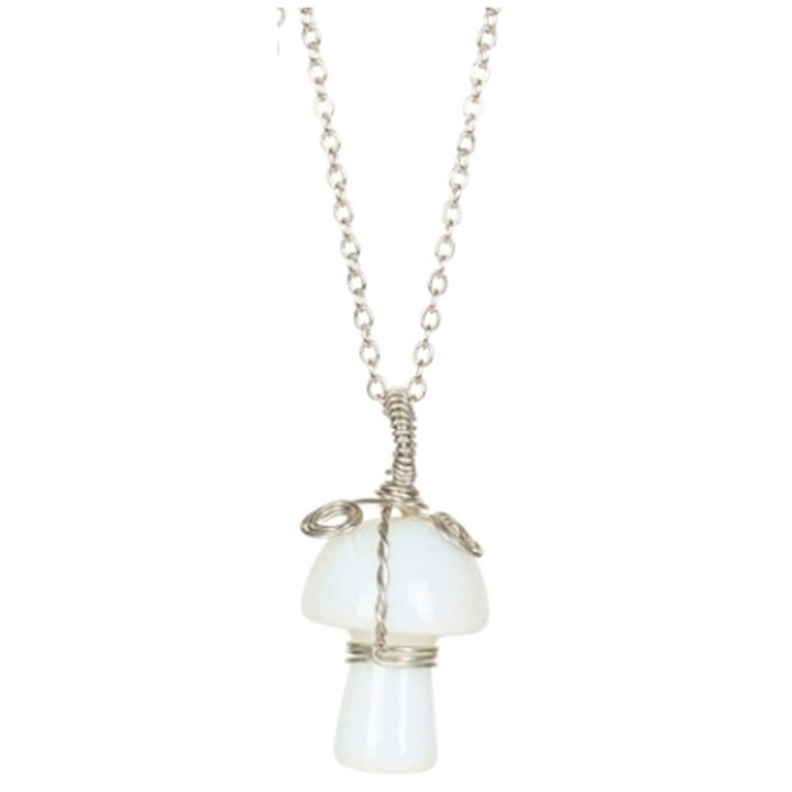 Opalite Mushroom Necklce