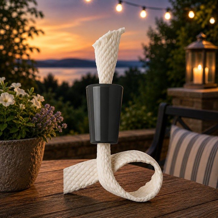 Ceramic Bottle Candle Wick, Color: Black