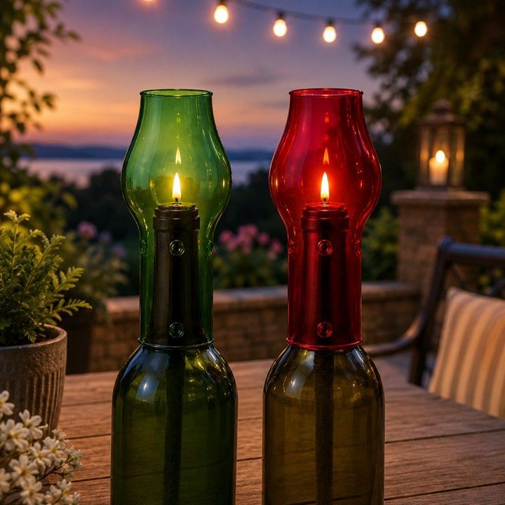 Glass Chimney Bottle Candle