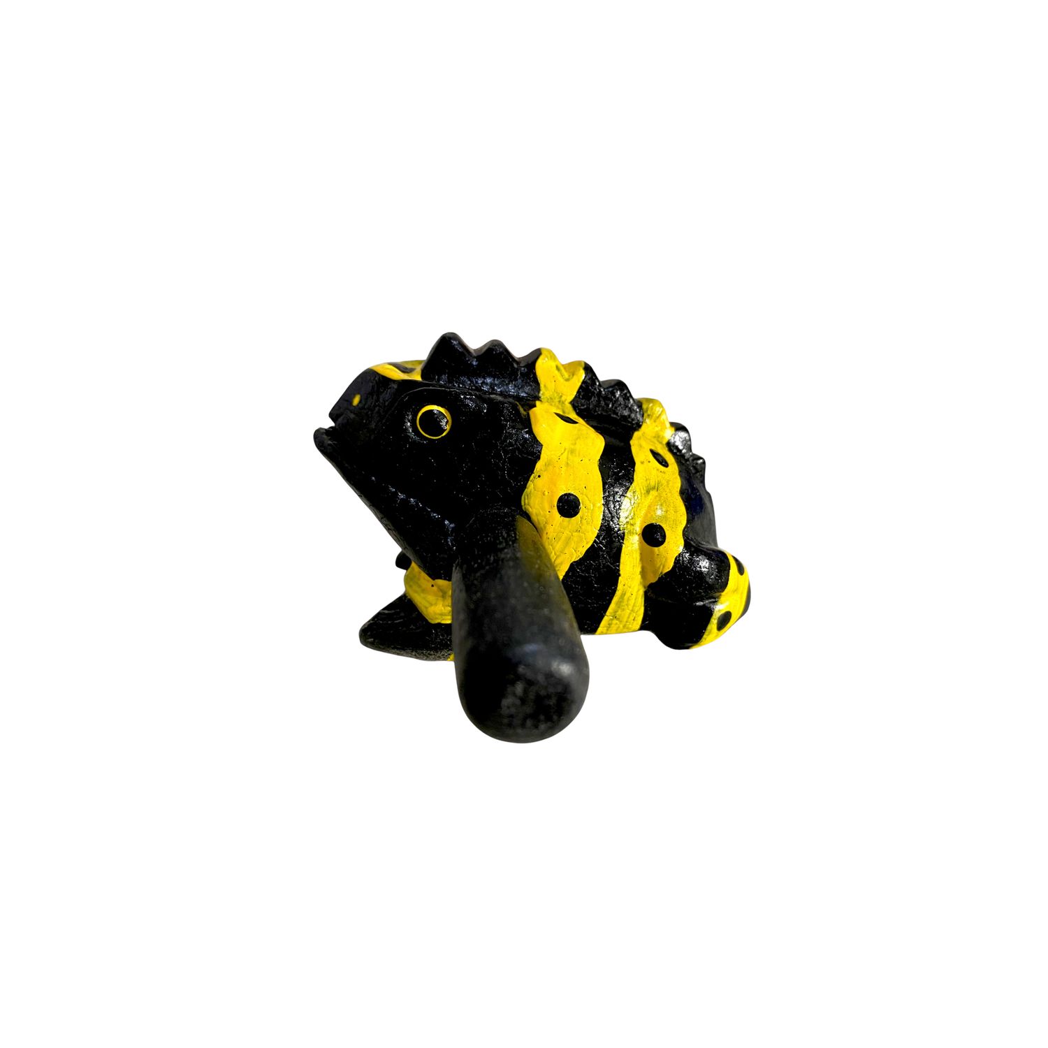 1.5" Small Yellow Dart Wooden Frog Percussion Instrument
