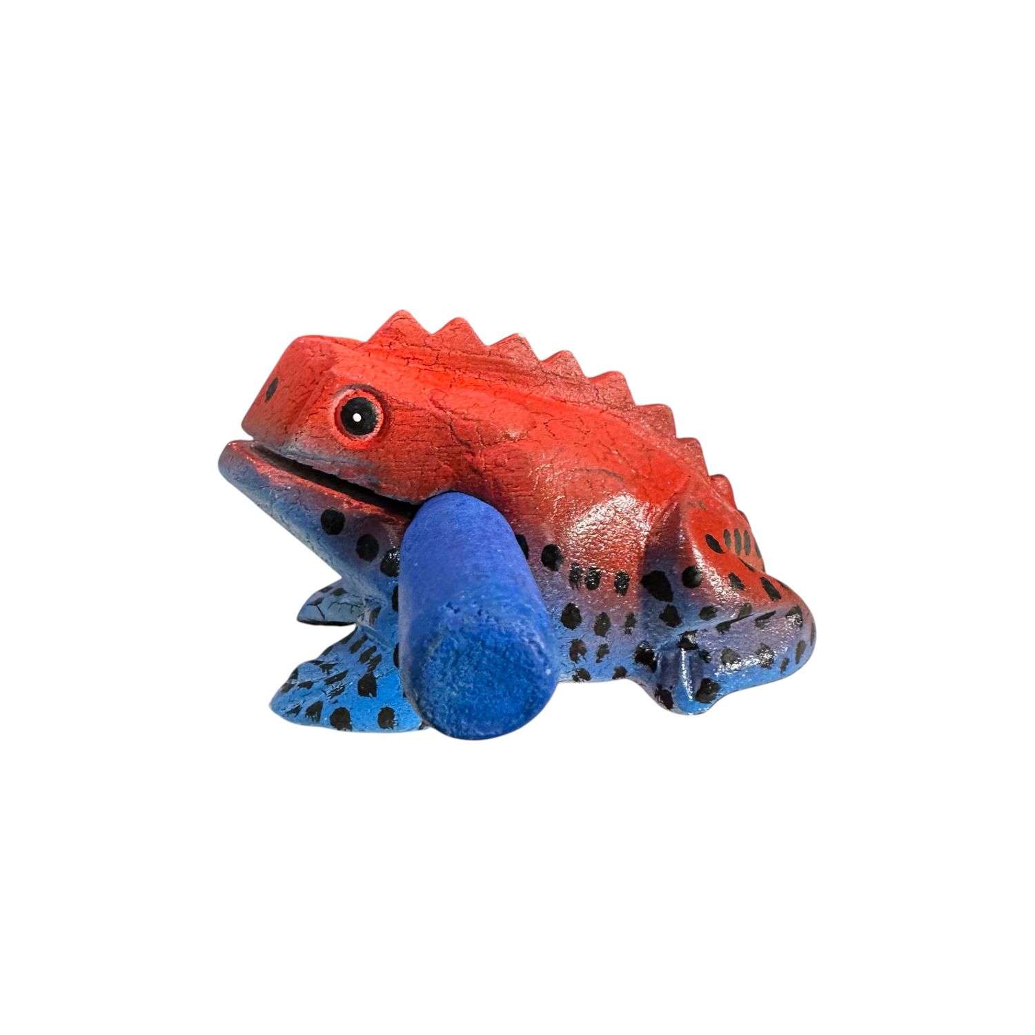 3" Medium Red Dart Musical Frog Percussion Instrument