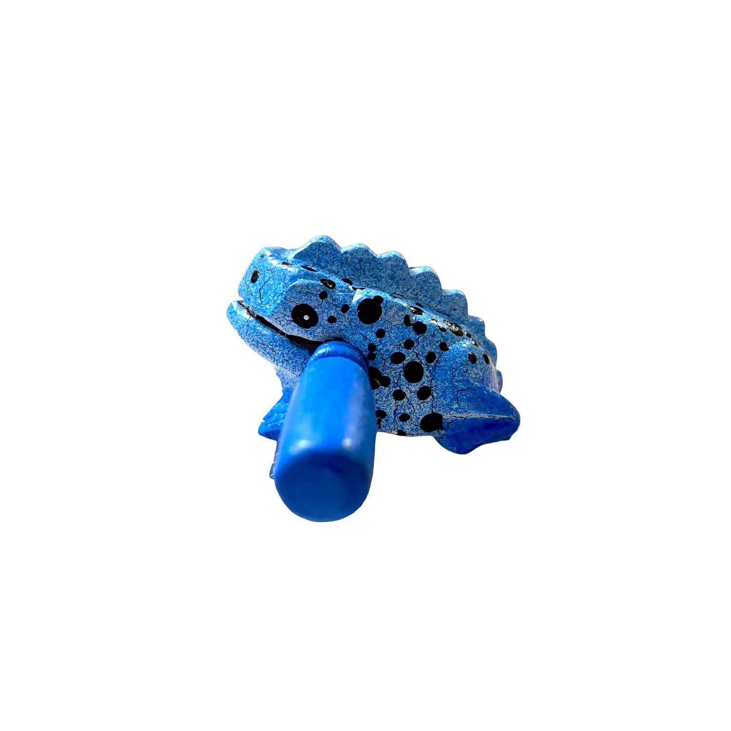 1.5" Small Painted Blue Dart wooden Musical Frog Percussion