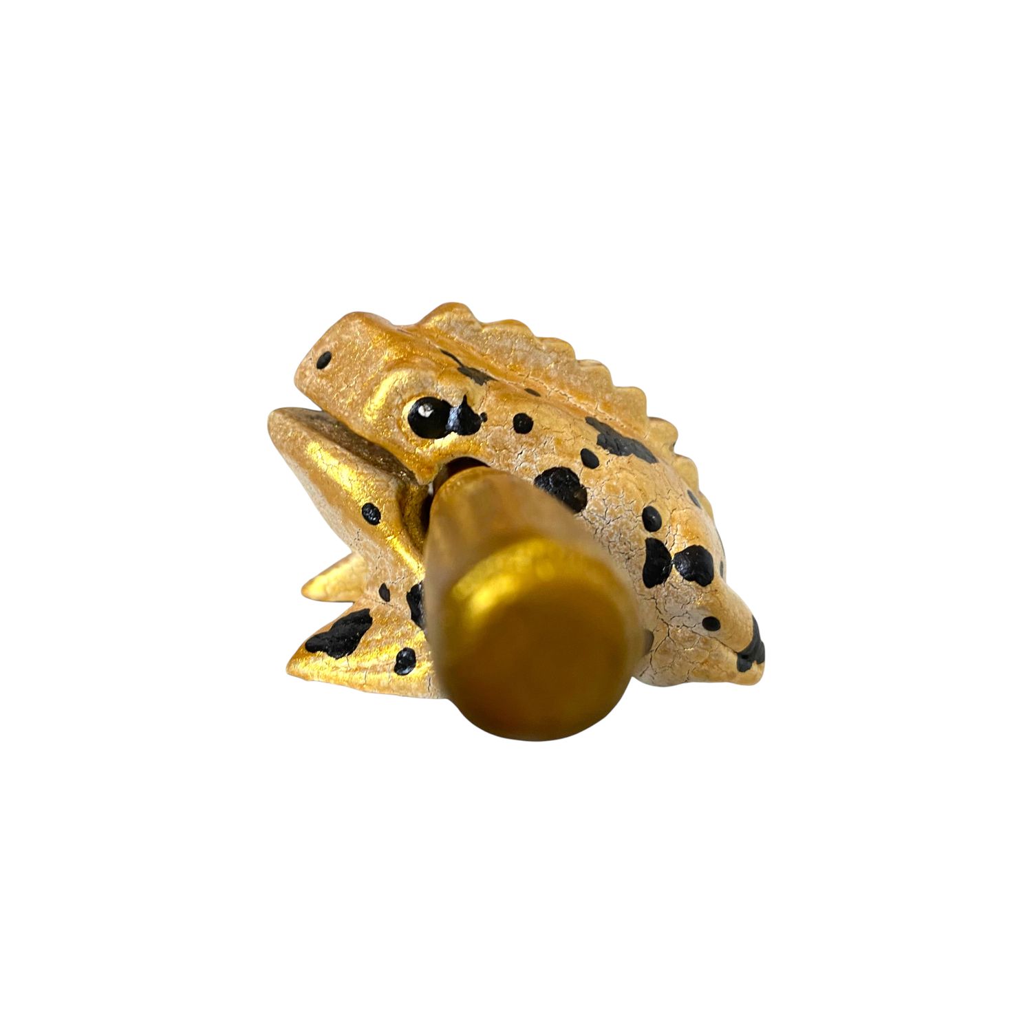 1.5"Painted Golden Musical Frog Percussion Instrument