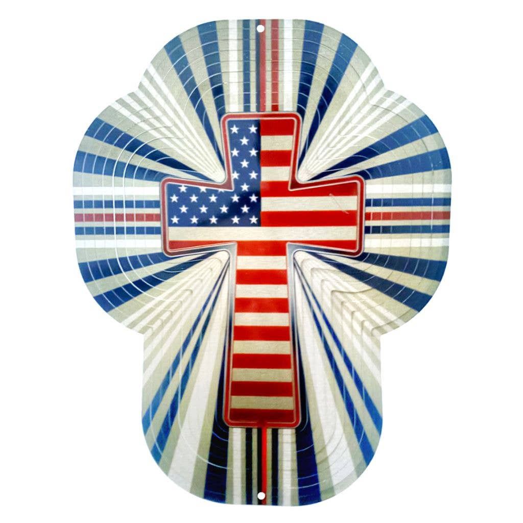 Vivid Patriotic Cross