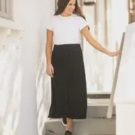 Ribbed Midi Skirt