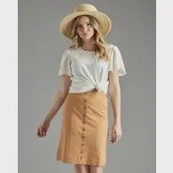 Alexandra Button Skirt