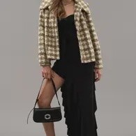 Houndstooth Button up Jacket