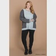 Women&#39;s Washed Blocked Top