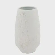 Lava White Stone Floor Vase