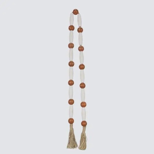 Wood Blessing Beads with Tassel