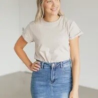 Short Sleeve Basic Tee - Taupe
