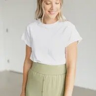 Short Sleeve Basic Tee - White