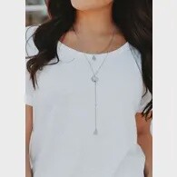 Silver Lariat Necklace