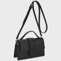 Structured Crossbody Purse - Black