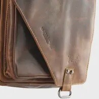 Leather Shoulder Bag Crossbody - Cognac Waxed