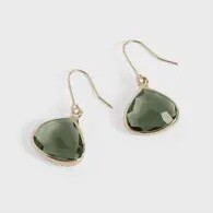 Dew Drop Earrings Olive