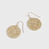Floral Earrings Gold