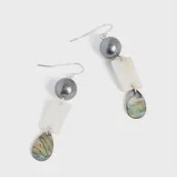 Pearl with Abalone Dangel