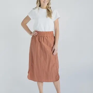 Windy Breaker Midi Skirt