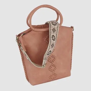Tote shoulder handbag blush