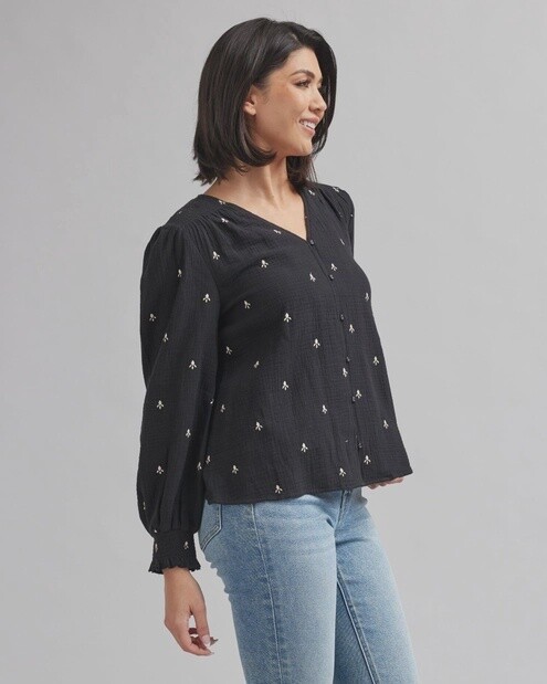 DionevEmbroidered Top