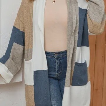 Colorblock Knit Cargin