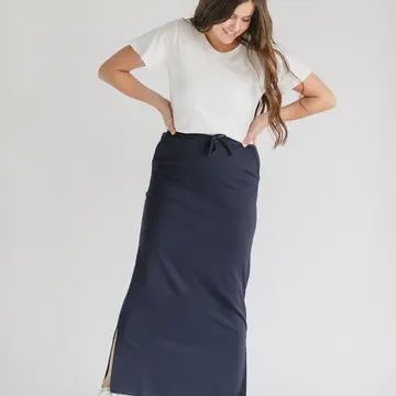 Jordan Knit Maxi Skirt - Navy