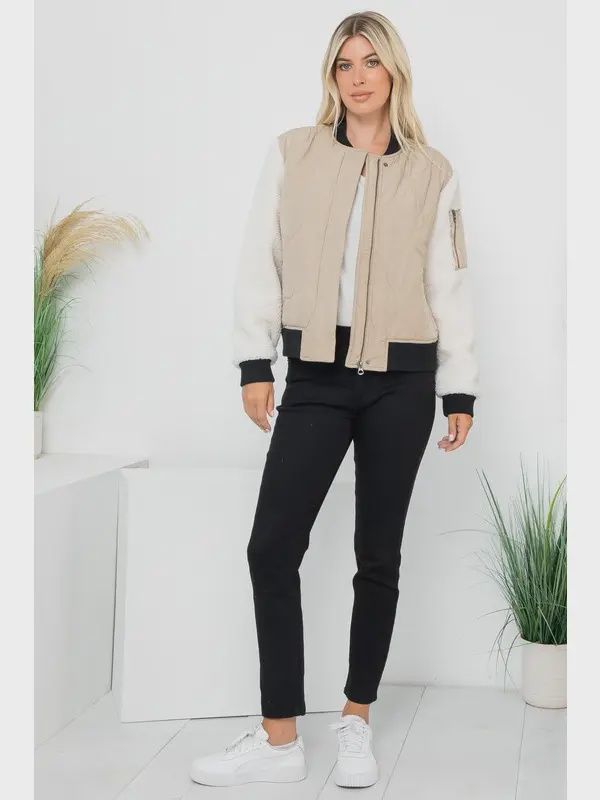 Quilted Bomber Jacket